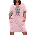 thumbnail image 2 of Vestido suelto con bolsillos de Gremlin y palomitas de maíz, vestidos de mujer para fiesta de verano, vestidos de noche para mujer, vestidos de fiesta, 2 of 7