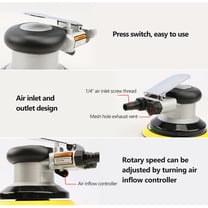Shinysix Sander,Air Sander Air Sander Pneumatic Polisher Sander Palm Sander Pneumatic Sander 5'' Air Palm Orbital Polisher Air Sander Palm Sander Tool Pneumatic Polisher Air Palm Orbital Sander Dsfen