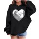 thumbnail image 1 of Sudadera con capucha y estampado de corazón de San Valentín, sudadera de manga larga para niños y niñas, chaqueta para niñas de talla mediana y grande., 1 of 7