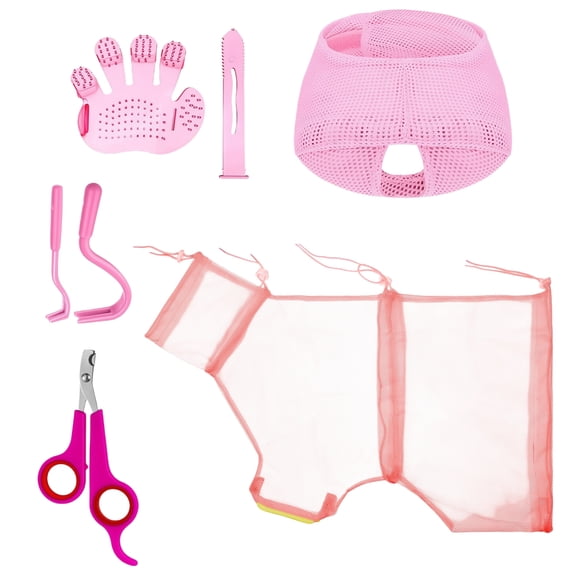 Adjustable Cat Washing Bag with Head Cover: Breathable Mesh Pet Shower Bag for Nail Trimming and Bathing