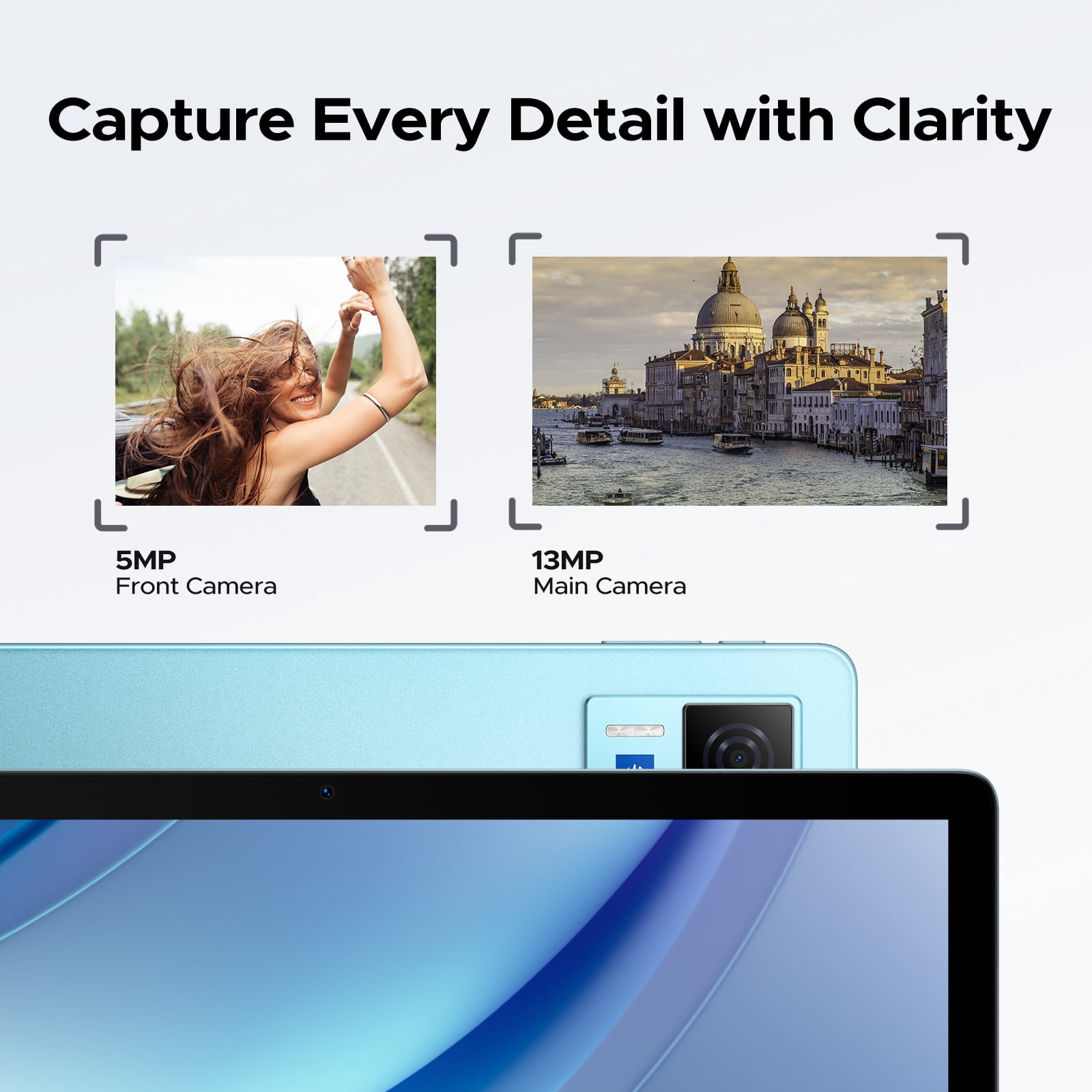 Doogee U13 Tablet with Gemini AI, 13 inch Android 16 Tablet, 11000mAh Battery, 32GB+256GB, 2.2Ghz Octa-Core Processor, FHD+90Hz Display Gaming Tablets, 13MP+8MP,7.9mm Ultra-Thin Body,Face Unlock