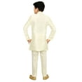 thumbnail image 2 of Ahhaaaa Kids Ethnic Silk Blend Zari Work Indo-Western Sherwani Set for Boys, 2 of 12