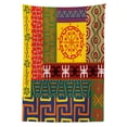thumbnail image 3 of Ambesonne Tribal Tablecloth Rectangular Table Cover, Prehistoric Tribal, 52"x70", Yellow Green, 3 of 4