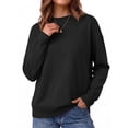 thumbnail image 3 of MOSHU Crewneck Sweaters for Women Drop Shoulder Women Sweaters Long Sleeves Fall Tops Knit Pullover Sweaters, 3 of 11