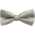 thumbnail image 1 of Mens Adjustable Solid Color Tuxedo Pre-Tied Bowties Classic Bow tie (Light Grey), 1 of 6