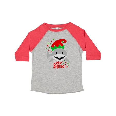 

Inktastic Cute Elf Squad Shark in Santa Hat Gift Toddler Boy or Toddler Girl T-Shirt