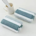 thumbnail image 4 of PRINxy Coral Velvet Towel Bath Towel Set Striped Thickened Towel Absorbent Bath Towel Wedding Gift Towel Gray, 4 of 7