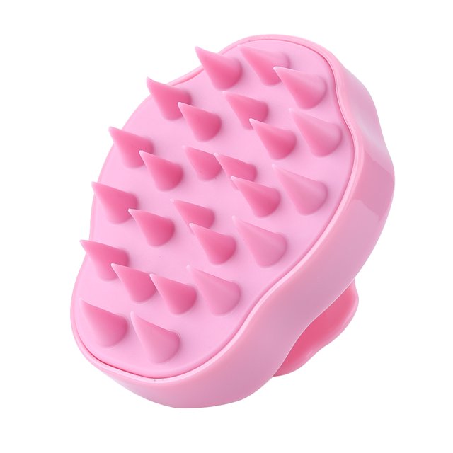 Peine de silicona para lavar el cabello, cabezal de cepillo para masaje del cuero cabelludo (rosa) Tmvgtek cuidado belleza