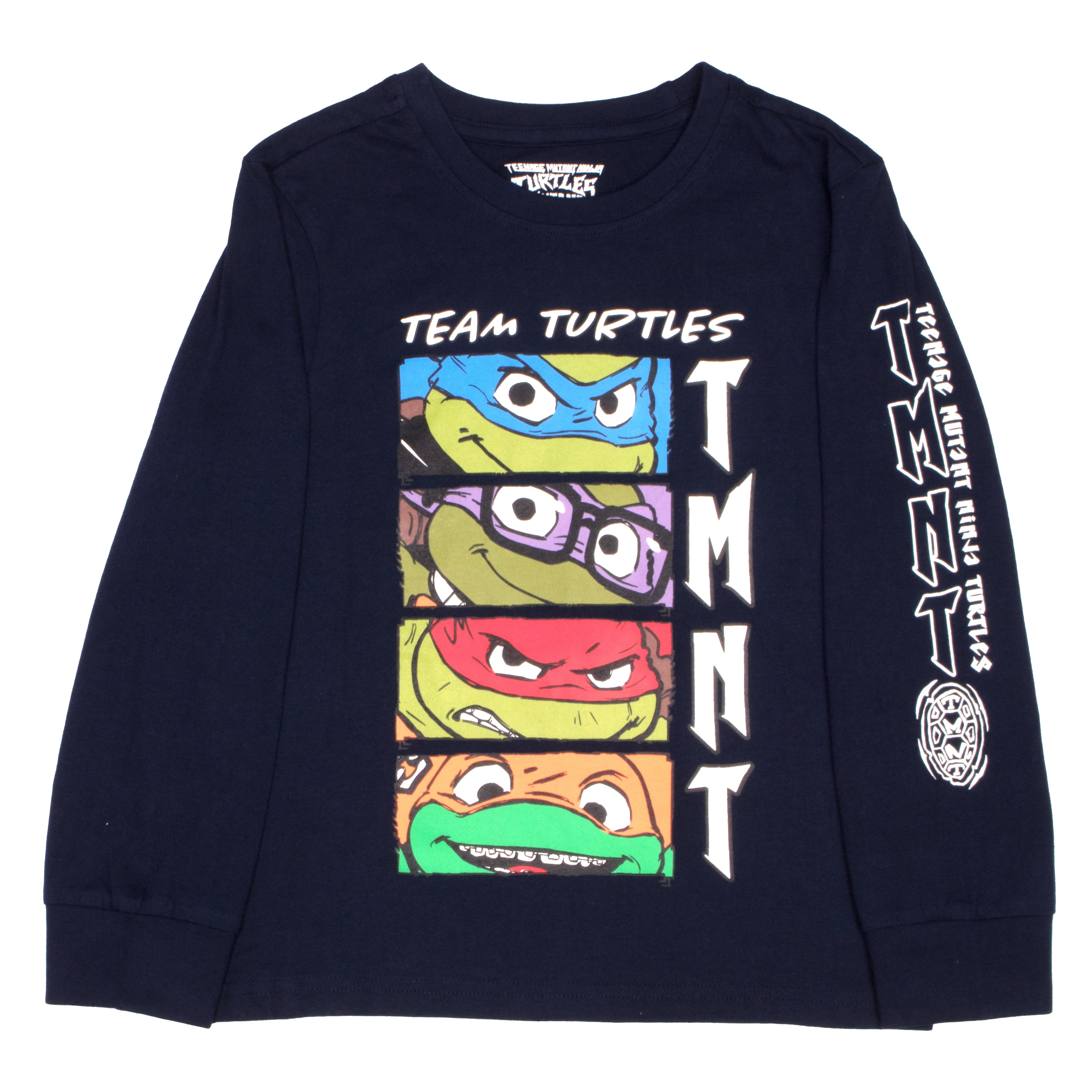 Nickelodeon Teenage Mutant Ninja Turtles Boys Long Sleeve T-Shirt 2-Pack, TMNT 2-Pack Bundle Set for Kids and Toddlers (Size 4-16)