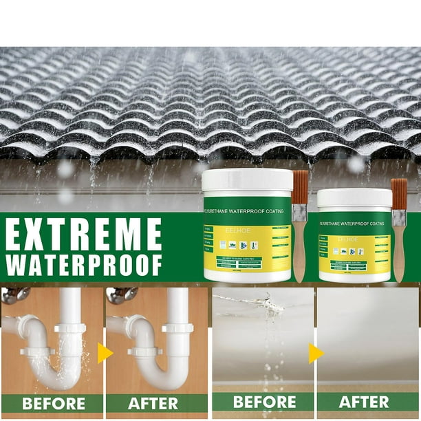 Eelhoe Transparent Waterproof Adhesive Exterior Wall Bathroom Toilet Floor  Tiles Penetrating Waterproofing Agent Wall Leak-proof Paint-30g 