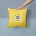 thumbnail image 2 of Carolines Treasures 8852PW1414 Bee on Yellow   Canvas Fabric Decorative Pillow 14Hx14W multicolor, 2 of 4