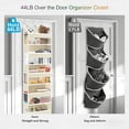thumbnail image 4 of GADE over the door storage organizer, 5 pockets, 10 mesh pockets, 44 lbs capacity - for bedroom, bathroom, nursery, 4 of 6