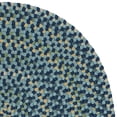 thumbnail image 2 of 2.25' x 3.8' Pale and Navy Blue All Purpose Handcrafted Reversible Oval Area Throw Rug, 2 of 2