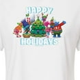 thumbnail image 3 of Trolls Movie - Christmas - Happy Holidays - Poppy, Biggie, & More - Juniors Cropped Cotton Blend T-Shirt, 3 of 5