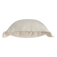 thumbnail image 3 of Woven Paths Solid Woven Throw Pillow with Fringe, Ivory, 20" x 20", 3 of 8