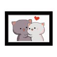 thumbnail image 2 of Cuadros Decorativos 25x20cm DIY punto de cruz 11CT sello lienzo Kit costura (1263 pareja gato) Tmvgtek embutido en tela, 2 of 9