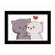 thumbnail image 2 of Cuadros Decorativos 25x20cm DIY punto de cruz 11CT sello lienzo Kit costura (1263 pareja gato) Wdftyju embutido en tela, 2 of 9