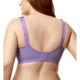 thumbnail image 2 of Elila Women's Plus Size Super Curves Jacquard Softcup Bra, Full Coverage Wire-Free Firm Support, Style 1305 Lilac, 2 of 3