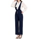 thumbnail image 4 of INSPIRAR CHIC Mono de Mujer Pantalones de Pierna Ancha con Bolsillos Laterales Tirantes Largos Talla M Azul Oscuro, 4 of 6