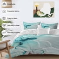 thumbnail image 3 of Queen 4 Piece Bedding Set Abstract Flowing Marble Texture Soft Breathable Duvet Cover and Pillowcase,Turquoise Fluid Art Duvet Cover Set Washable Bed Sheets for Bedroom Dormitory Guest Room, 3 of 9