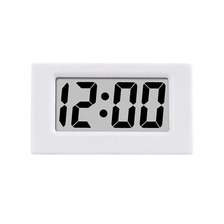 Mini Clock Triangle LED Screen Lectronic Digital Alarm Screen Desktop Clock for Home Table Bedroom Decor White