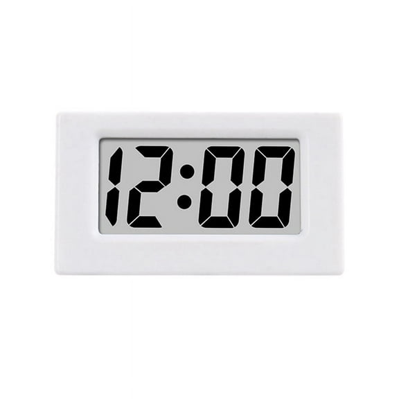 Mini Clock Triangle LED Screen Lectronic Digital Alarm Screen Desktop Clock for Home Office Table Bedroom Decor White