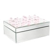 thumbnail image 6 of DecMode Mirrored Silver Glass Decorative Jewelry Box with Pink Bubble Textured Balls, 6 of 9