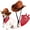 Brown, variant on Pet Cowboy Costume, Dog Cowboy Hat with Bandana Scarf, Adjustable Cat Cowboy Hat for Party Cosplay Christmas, Halloween Cowboy Costumes for Small Pet Dogs Cats.