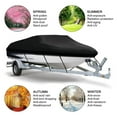 thumbnail image 4 of Waterproof Heavy Duty Boat Cover Trailerable Boat Cover Fit for V-Hull Tri-Hull Runabout Boat Cover Length 20-22 ft Black, 4 of 7
