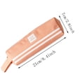 thumbnail image 2 of Pink Pencil Case Canvas Pencil Pouch with Carrying Handle, Classic Stripe Pen Bag for Office Desk Organization, Holds 25 Pens, 2 of 7