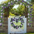 thumbnail image 5 of Topboutique 5 Pcs Fake Rose Vine Flowers Plants,Artificial Flower Garland Hanging Rose Ivy,Fake Rose Hanging Flowers for Wedding Birthday Party Arch Garden Floral Garlands Decor,Purple,40ft(total), 5 of 9