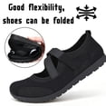 thumbnail image 4 of CHICVOMEY Flats for Women Breathable Mesh Mary Jane Flats for Women Casual & Work Ballet Flats Slip On Shoes with Velcro Strap, 4 of 9