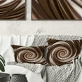 thumbnail image 2 of Designart Chocolate and Milk Candy Spiral Design - Abstract Throw Pillow - 16x16, 2 of 5