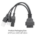 thumbnail image 3 of Cable Adaptador para Motocicleta 3 + 4 Pines 6 Pines Honda A OBD 16 Pines Honda, 3 of 9