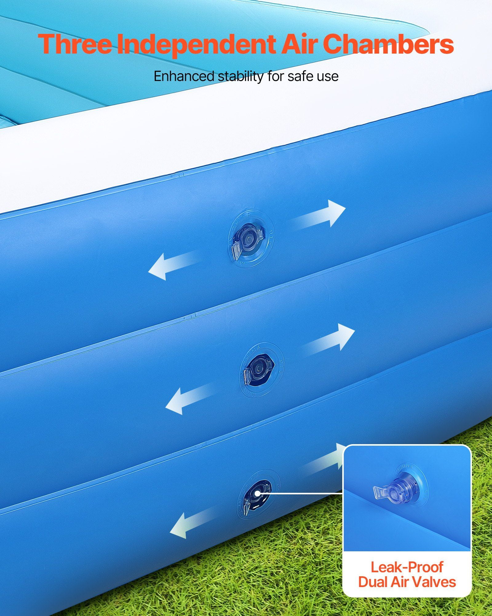 Large Inflatable Swimming Pool 118x67x20 Inch Family Blow Up Pool with Repair Patches for Kids Adults Indoor Outdoor Summer Water Party