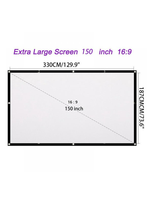 60" 72" 84" 100" 120" 150" 16:9 Portable Projector Screen Foldable Home Theater Outdoor Wall Projector Screen Projection