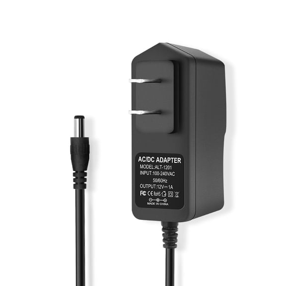 LujingZ 12V 1A 12W DC Power Supply Adapter AC 100-240V 50-60Hz to 12 Volt 1Amp Transformer DC 12V Power Cord with 5.5mm x 2.5mm Barrel Plug