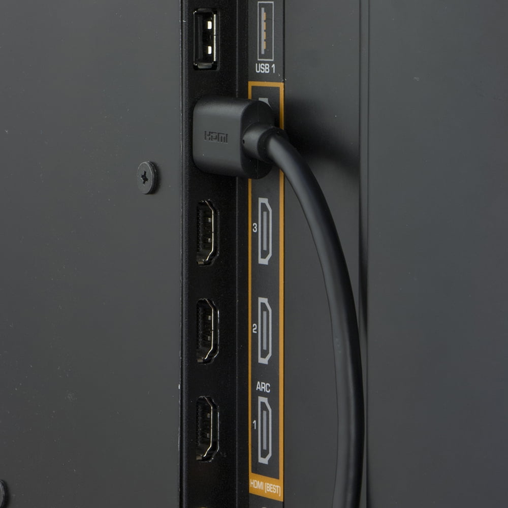 GE 25 ft. HDMI Cable with Ethernet, 1080P HD 4K, Black, 33577
