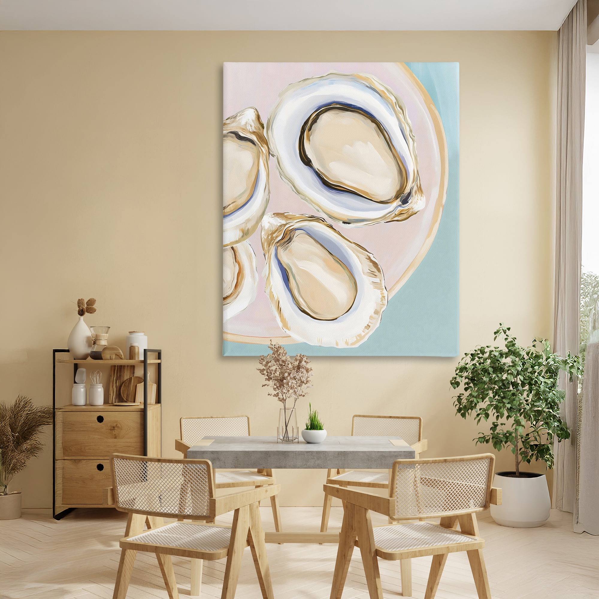 Stupell Industries Plate of Oysters Canvas Wall Art, design by The Prints Vibe