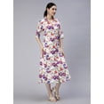 thumbnail image 4 of Entellus collar floral-printed soft cotton dress with coconut buttons, 4 of 5