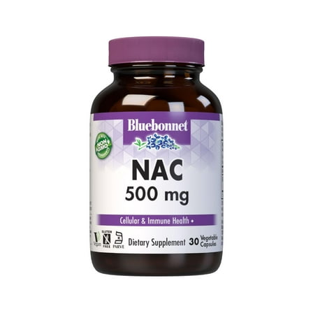 Bluebonnet Nutrition NAC 500mg Vitamin Capsules, 30 Count