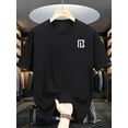 thumbnail image 2 of Men'S Casual Crew Neck T-Shirt, Slight Stretch, Regular Fit, Summer Short-Sleeved Top with Patterned Print, Fashionable Everyday Wear, 2 of 7