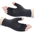 thumbnail image 1 of Guantes Mujeres Hombres Alivian el Dolor de Manos, Hinchazón y Túnel Carpiano Sin Dedos para Escribir, Soporte para Articulaciones, Grande, 1 of 5