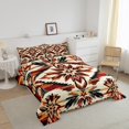 thumbnail image 2 of Orange Southwestern Twin Comforter Set,Tribal Aztec Bedding Set,Geometric Diamond Bedding Comforter Sets,Western Country Vintage Floral Decor Duvet Insert, 2 of 6