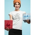 thumbnail image 2 of B&W Polar Bear With Scarf & Hat T-Shirt Women -Image by Shutterstock, Female Large, 2 of 4