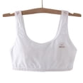 thumbnail image 2 of LYMAYTER Kids Girls First Training Bra 7-12Y Pads Crop Top Double-Lined Chest Soft Cotton Comfort Fit‌, 2 of 8