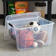 IRIS 60 Qt Plastic Storage Bin with Lid, Stackable Storage Containers, Tote