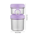 thumbnail image 3 of Reusable Plastic Oatmeal Containers with Leakproof Lids and Ring Handles, 2-Pack, 18.3x10x10 cm, Stackable Breakfast Cups for Cereal, Yogurt, Snack Storage, Assorted Colors, 3 of 7