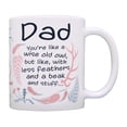 thumbnail image 1 of ThisWear Funny Gifts for Dad Like Wise Old Owl Less Feathers Beak and Stuff Ceramic 11oz Coffee Mug, 1 of 4