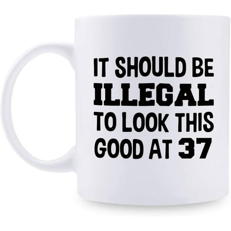 

37th Birthday Gifts for Men - 1982 Birthday Gifts for Men 37 Years Old Birthday Gifts Coffee Mug for Dad Husband Friend Brother Him Colleague Coworker - 11oz
